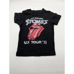 The Rolling Stones U.S Tour ‘78 Black Short Sleeve Toddler Band Tee Size 2T